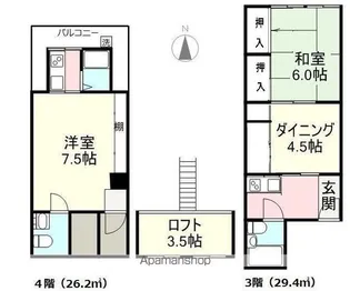 熊野ビル【4階】の間取り