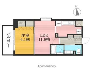 コンフォリア浅草松が谷【9階】の間取り