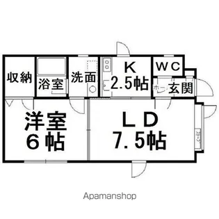 Dキャビン【101号室】の間取り