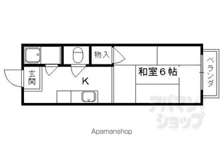 コーポヤシキ【202号室】の間取り
