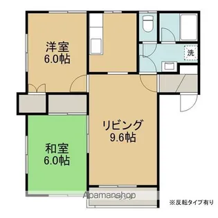 アップルコートC【202号室】の間取り