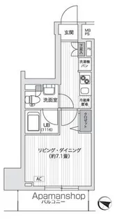 PRIMAL GOTANDA【8階】の間取り