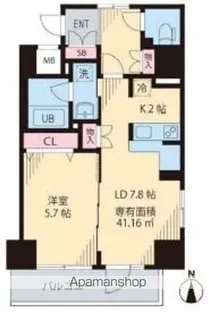 グリーンリーフ西早稲田【1階】の間取り