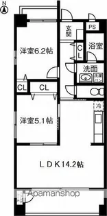 セレスティン【1階】の間取り