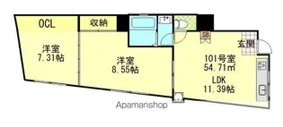 東京都中野区若宮3丁目【アパート】の間取り