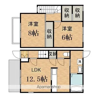 東京都日野市平山4丁目【テラスハウス】の間取り