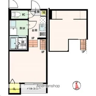 TINO長町【203号室】の間取り