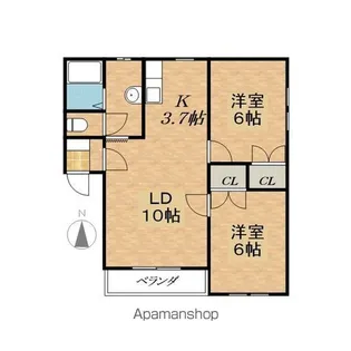 ラッキーストーリッジⅠ【2階】の間取り