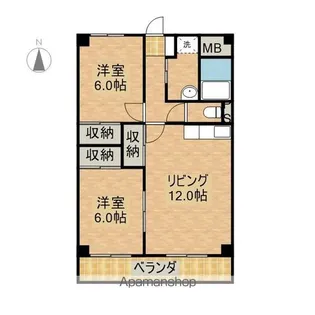 ハイムラスフェ【405号室】の間取り