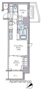 クレストコート東中野【4階】の間取り