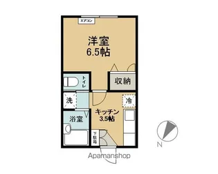 レジデンスSATO【202号室】の間取り