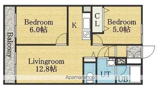 ローヤルハイツ21【3階】の間取り