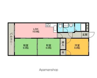 エディーハイツ庄南【3階】の間取り