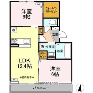 セジュール・リリー E【2階】の間取り