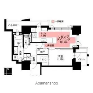 プラウドタワー名駅 1605【16階】の間取り