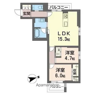 ベルシエル【302号室】の間取り