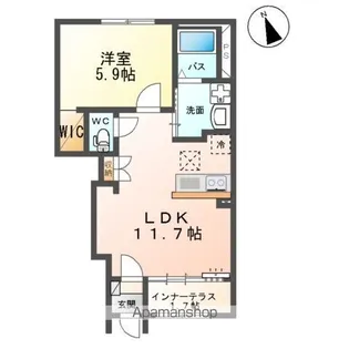 フラッハーニ【105号室】の間取り