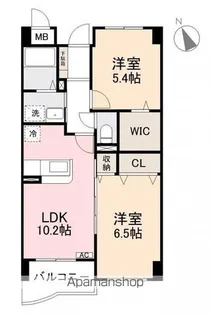 ヘヴンフィールド【203号室】の間取り