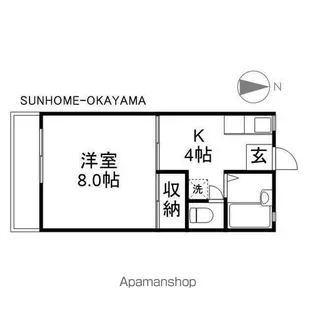 ジュネス奥田C棟【2階】の間取り