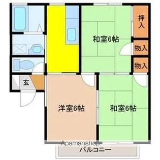 セジュールモナミ【2階】の間取り