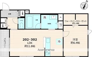 ヘキラン天神スクエア【302号室号室】の間取り