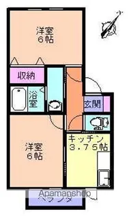 グレース ドマーニB【103号室】の間取り