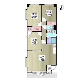 ルネスシーナ【1階】の間取り