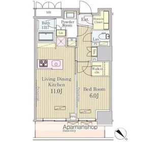 パークアクシス御茶ノ水【12階】の間取り