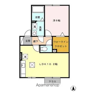 マウンテンクレストヒロ【1階】の間取り