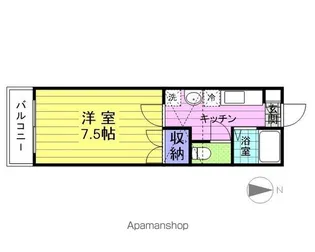 レジデンス加賀【102号室】の間取り