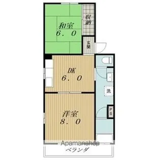 白菊ハイツ【402号室】の間取り
