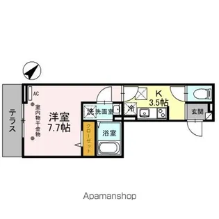 アンソレイエ【1階】の間取り