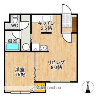 クラッシー西8条倶楽部【102号室】の間取り