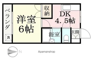 クーネルハイツ1【302号室】の間取り