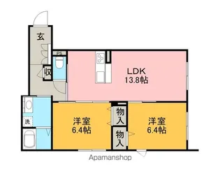 ウィスティリア【1階】の間取り