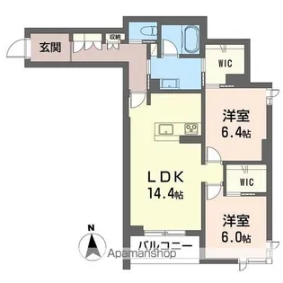 シャーメゾン戸田【201号室】の間取り
