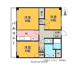 若林マンション【3階】の間取り