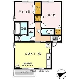 ルミエール生野屋【2階】の間取り
