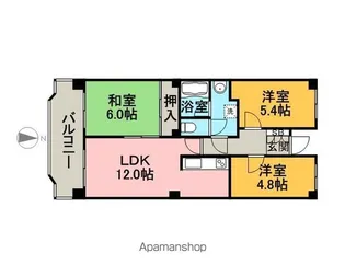 大名サンハイツ【9階】の間取り
