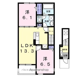 リヴェール竜王【2階】の間取り