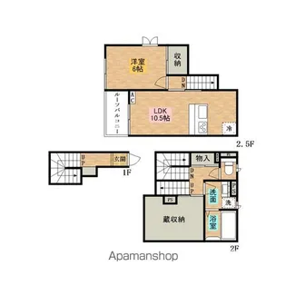 シャルムスイート【202号室】の間取り