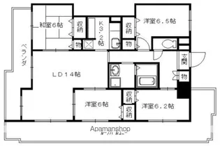 リージョン御池【501号室】の間取り