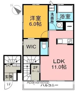 マキカ宮新A【201号室】の間取り