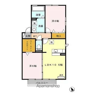 セジュール マルベリー A【2階】の間取り