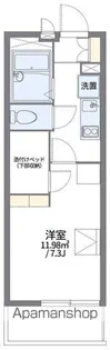 レオパレスノザンファンⅡ【301号室】の間取り
