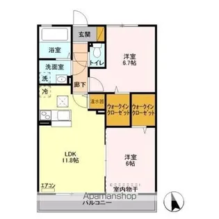 スマイルコート 6番館【1階】の間取り