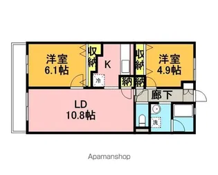 ダイヤハイツ与野【1階】の間取り