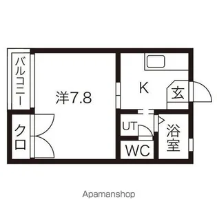 ラフィネ加賀野【1階】の間取り