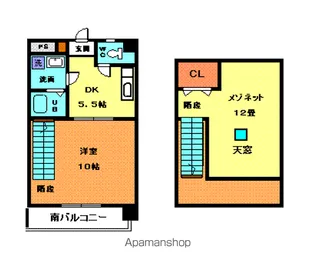 キャッスル千舟【803号室】の間取り