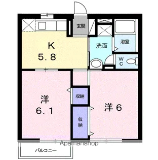 ファンズ・オグラⅠ【2階】の間取り
